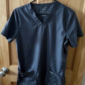 Women’s Size Small Cherokee Scrub Top & Small Petite Bottoms With Draw String